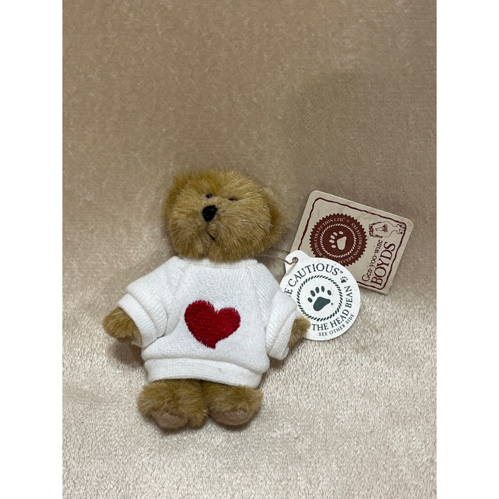 Boyds Bears Archive Collection Plush Bear with Heart Sweater 3.5"